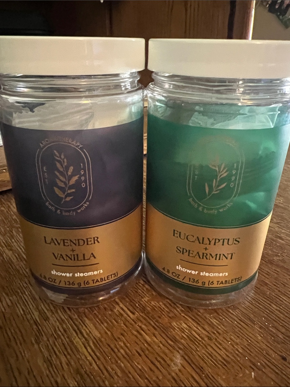 Bath and Body WorksEucalyptus + Spearmint Shower Steamers and Lavender+ Vanilla